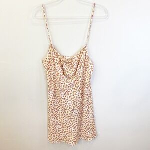 Reformation Rebekah Mini Floral Dress large milkmaid